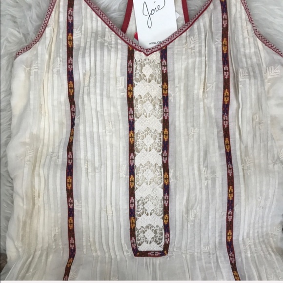 Joie • NWT Cream Embroidered Boho Summer Dress - Picture 3 of 8